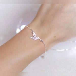 3/$40 item! Rose Gold Origami Hummingbird Bracelet
